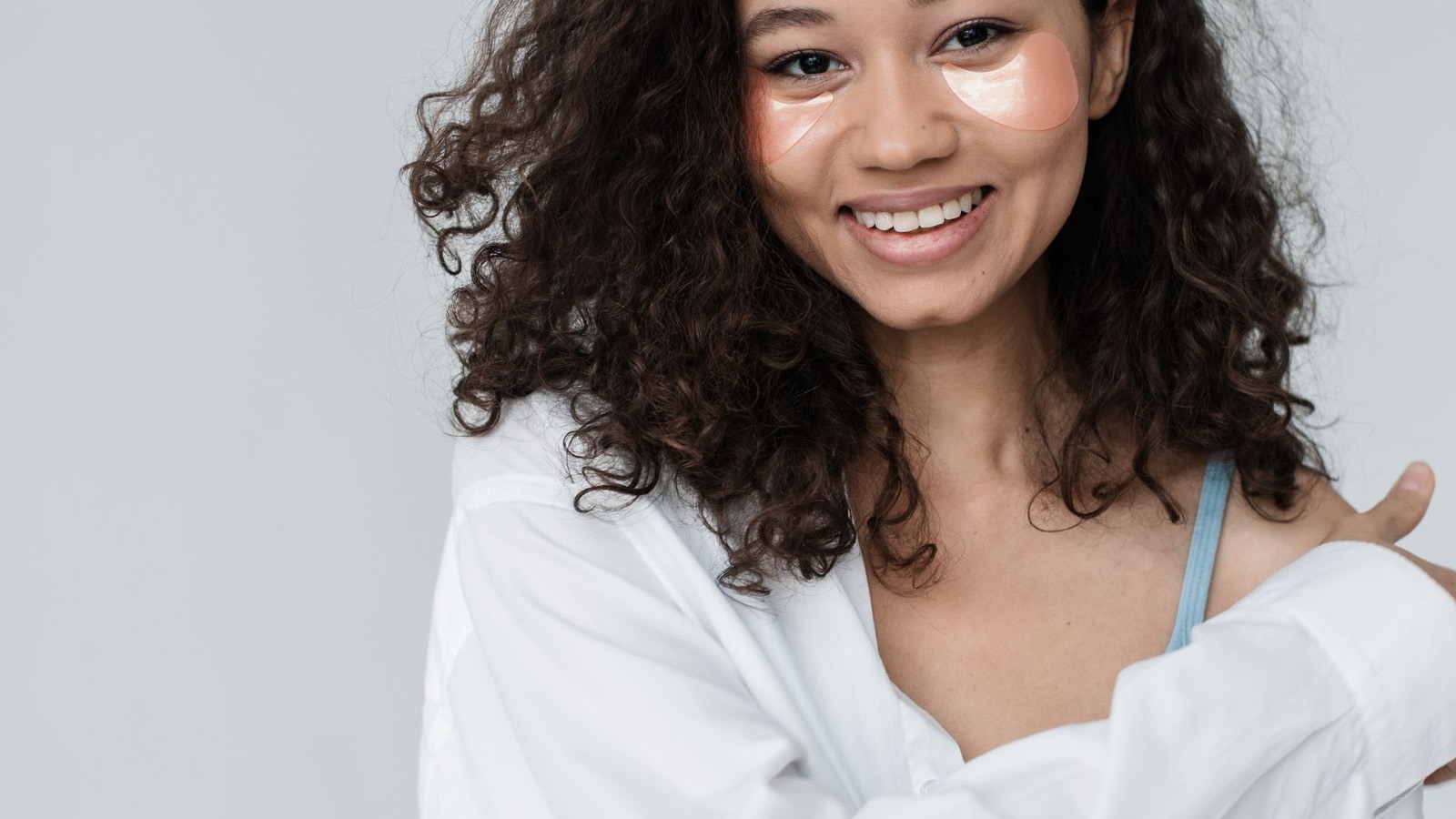 A skincare client after a facial treatment